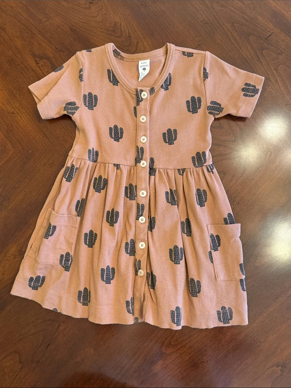 Kate Quinn Cactus-Print Button Front Dress 2T